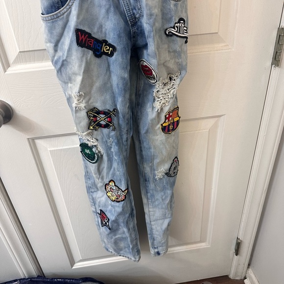 Machine Nouvelle Mode Patched Overalls, Sz 26 - Picture 2 of 5